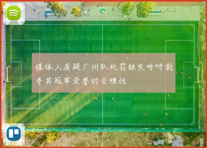 媒体人质疑广州队处罚缺失呼吁剥夺其冠军荣誉的合理性
